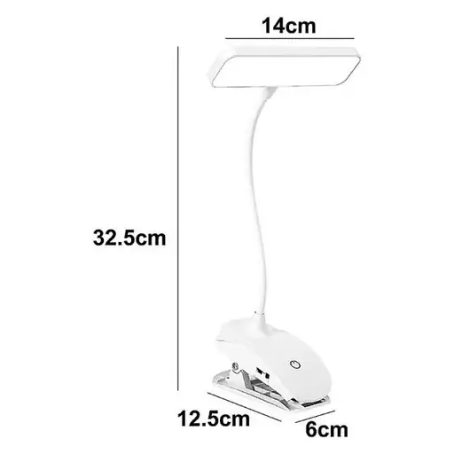 Лампа настільна акумуляторна XO OZ06 Desktop Bedside Tricolour Clip Desk Lamp 800 мА.год - фото 4