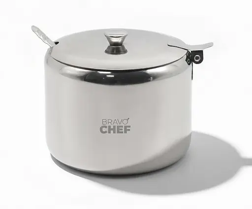 Цукорниця з ложкою нержавіюча сталь BRAVO CHEF 9.5 см (BC-5101/9.5) - фото 1