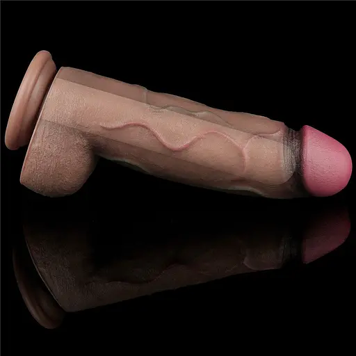 Фаллоимитатор Dual-Layered Silicone Nature Cock 12'' 31 см коричневый - фото 3
