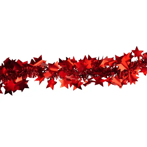 Мишура новогодняя Yiwu со звездами матовая в ассортименте 2 м (820671) - фото 4