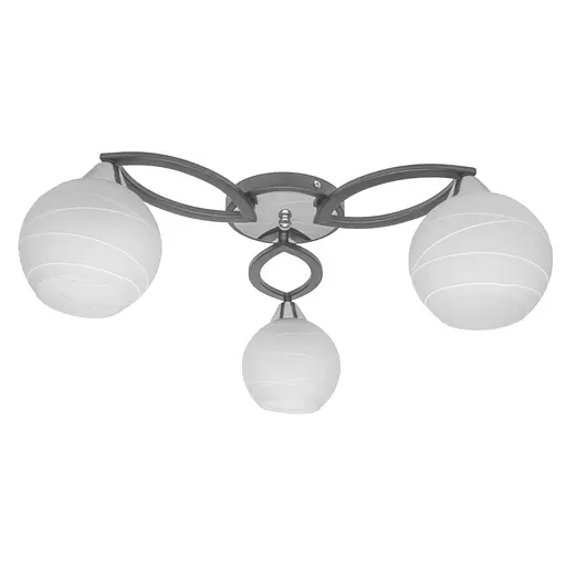 Люстра стельова Brille в спальню E27 60W BK (LK-605C/3)