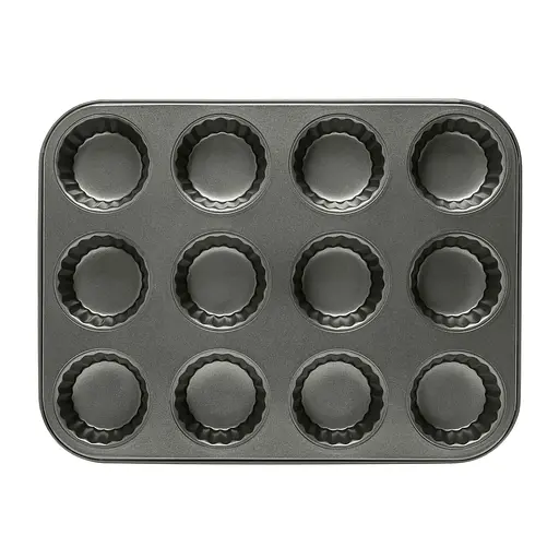 Форма для випікання кексів та мафінів на 12 комірок з антипригарним покриттям 35.5х27х3 см, A-plus Чорний 84294 - фото 4