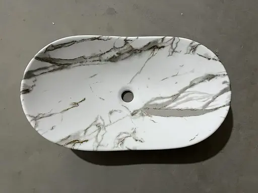 Умивальник накладний Mixxus Premium Wave-0105 marble 620x360x160 мм MP6559, Мармур - фото 9