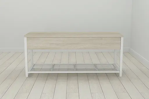 Банкетка із ящиком Ferrum-decor Дрейк 1 550x1000x400 метал Білий ДСП Сонома 16 мм (FRD-103055) - фото 2