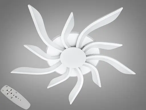 Оригінальна світлодіодна люстра з пультом, підсвіткою, 82W, біла - фото 1