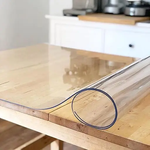 Гнучке (м'яке, рідке) скло скатертину на стіл Soft Glass 2.4х1.4м (товщина 2.0 м) Прозора - фото 10