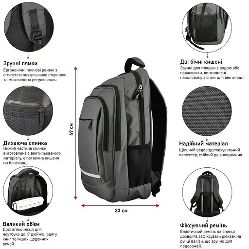 Рюкзак NikiBo Dynamic 30 л черный (30010505-01) - фото 3
