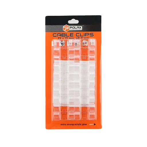 Клипса кабельная Ø6-8 мм Polax самоклеящаяся 33х13 мм, 20 шт (37-174) - фото 7