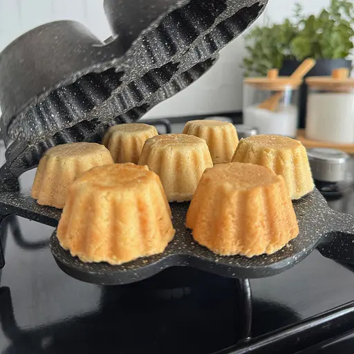 Форма для випічки кошиків, кексів і тарталеток з антипригарним гранітним покриттям, Ласунка Чорний 86262 - фото 6