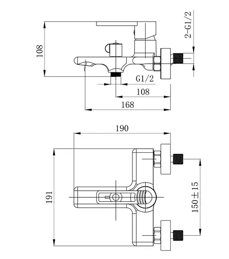 Змішувач для ванни Qtap TAUrus QTTAU259CRM45661 - фото 8