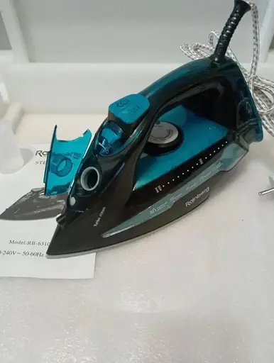 Гладильный паровой утюг Rainberg RB-6310 с керамическим покрытием подошвы 3200Вт Голубой с черным - фото 8