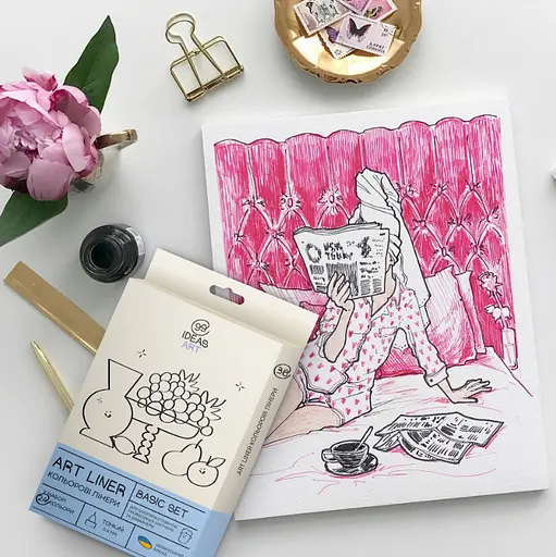 Набір кольорових лінерів, 24 кол., 24 set Basic set, 99IDEAS - фото 3