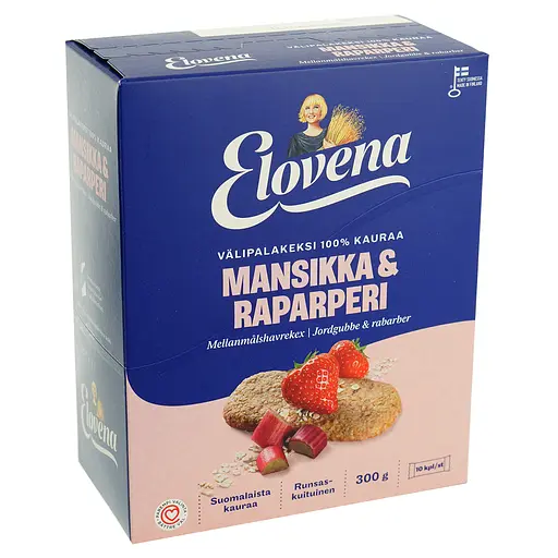 Галеты из овса Elovena с клубникой и ревенем 300 г