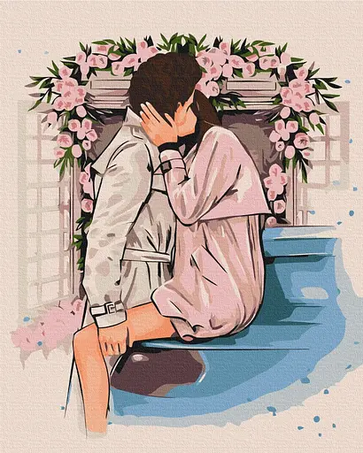 Картина по номерам на подрамнике Brushme Цветочные объятия Alla Berezovska