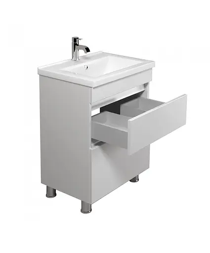 Тумба Мойдодир MoonShine 60 з умивальником Cosmo 60 підлогова Білий - фото 6