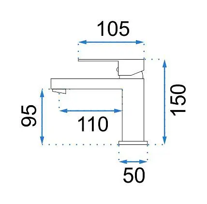 Змішувач для умивальника Rea Fenix ​​хром низький REA-B5982 Хром - фото 4