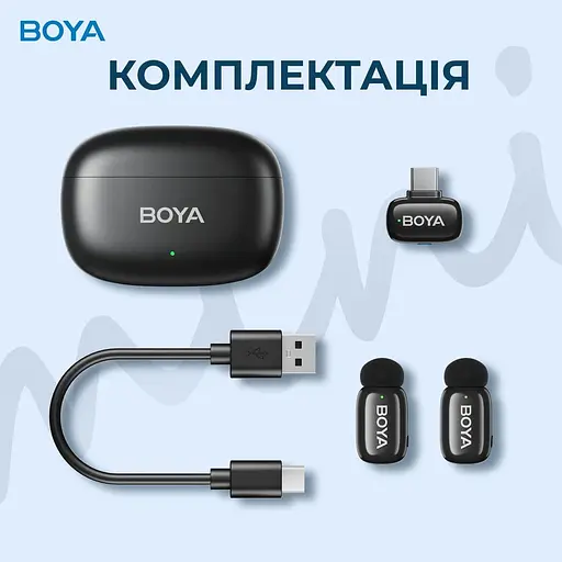 Мікрофон Boya mini-14 Type-C Black (mini-14) - фото 15