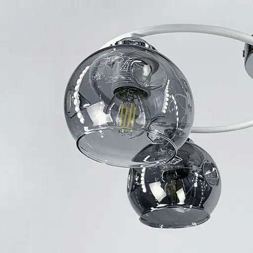 Стельова люстра-орбіта на 8 плафонів (янтарних або графітових) | Арт. 7060/8 WT | Line F - фото 4