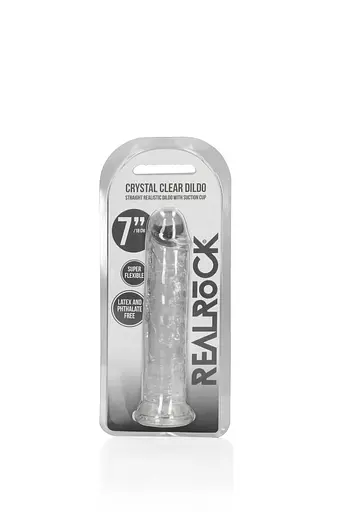 Фалоімітатор RealRock Crystal Clear Realistic Dildo 7'' 20 см прозорий - фото 5