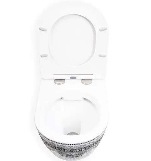 Подвесной унитаз Rea Arte dark grey белый REA-C5000, Белый - фото 5