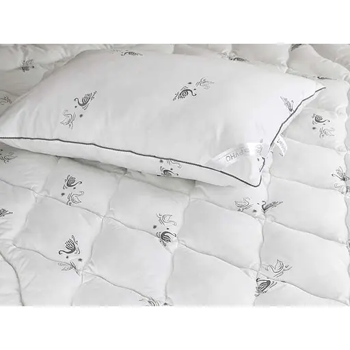Одеяло из искусственного лебединого пуха Руно Silver Swan 140х205 см + подушка 50х70 см 924.52_Silver Swan - фото 2