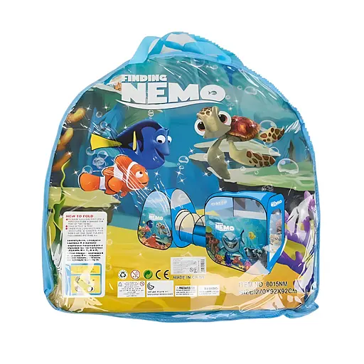 Детская палатка с туннелем 8015 NM "Рыбки", 270×92×92 см, голубая - фото 2