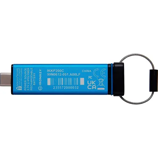 Флеш-накопичувач USB3.2 128GB Kingston IronKey Keypad 200 Type-C Blue (IKKP200C/128GB) - фото 3