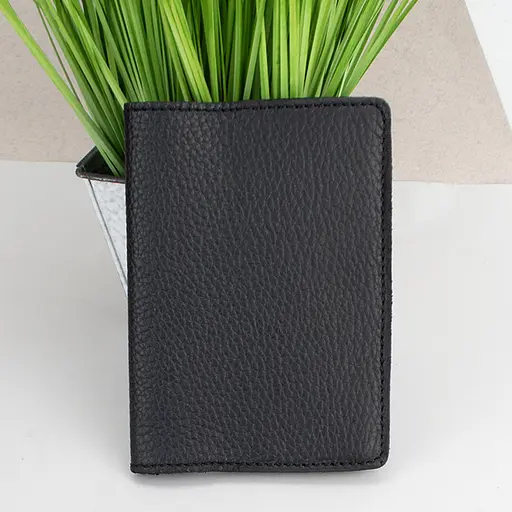 Обложка на паспорт, загранпаспорт кожаная Handycover 0054 черный флотар - фото 1