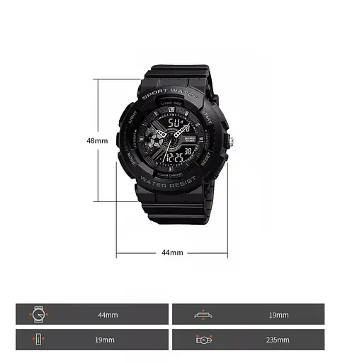 Дитячий наручний годинник Skmei 1689 Чорний - фото 6