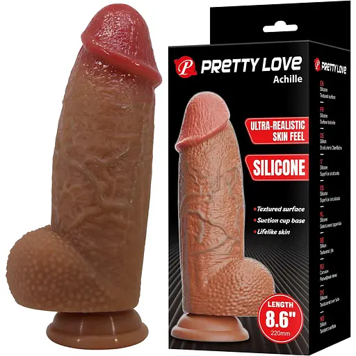 Фаллоимитатор Pretty Love Achille 22 см коричневый