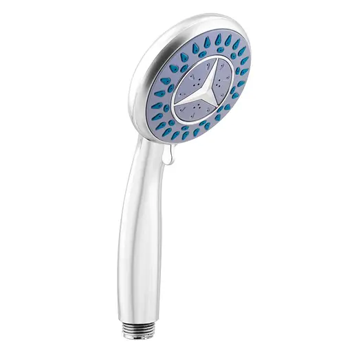 Ручной душ круглый, 3 режима, хром/синий (мерседес) Wezer WKY-47, Хром - фото 2