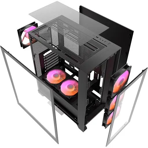 Корпус Darkflash DRX70 Glass Black (DRX70 GLASS Black) Без БП - фото 11