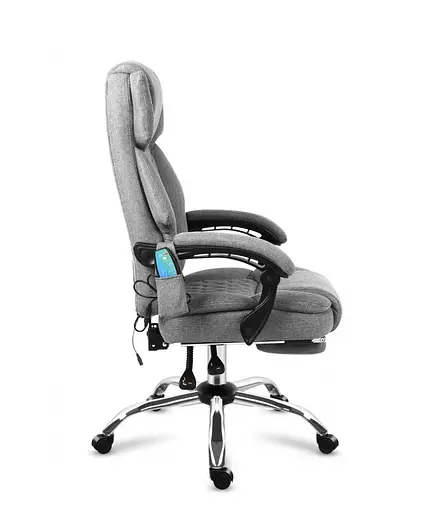 Крісло офісне Markadler Boss 6.0 Grey з масажем - фото 4