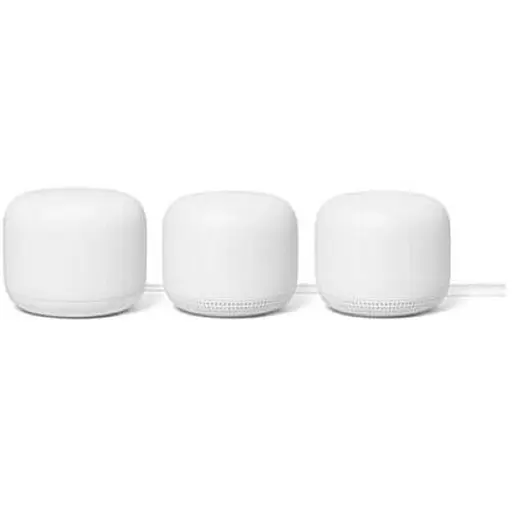 Бездротовий маршрутизатор (роутер) Google Nest Wifi Router and Two Points Snow (GA00823-US) - фото 1