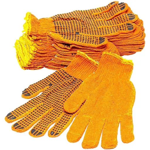 Перчатки рабочие с точкой 12 пар в уп. К-Р01/2205