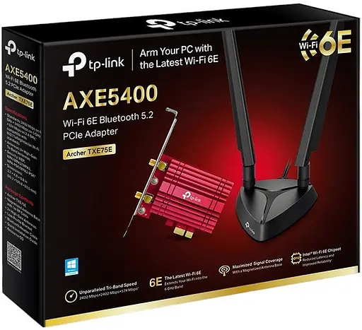 Беспроводной адаптер Bluetooth 5.2 + Wi-Fi 6e TP-Link Archer TXE75E - фото 5