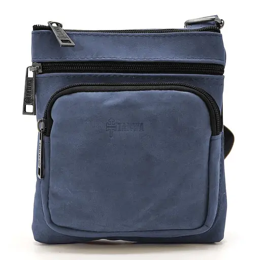 Сумка мужская через плечо кожаная TARWA 19х17х5 см sum0028333 - фото 3