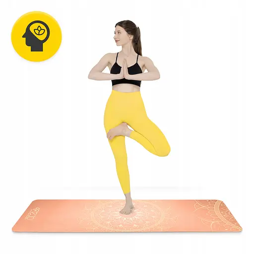 Коврик (мат) спортивный 4FIZJO замша 183 x 61 x 0.15 см для йоги и фитнеса Orange (P-5905973404402) - фото 12