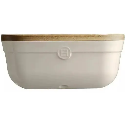 Хлібниця з кришкою-дошкою Emile Henry Storage 6.8 л, 35.5x24.8x15.5 см бежева (028750) - фото 2