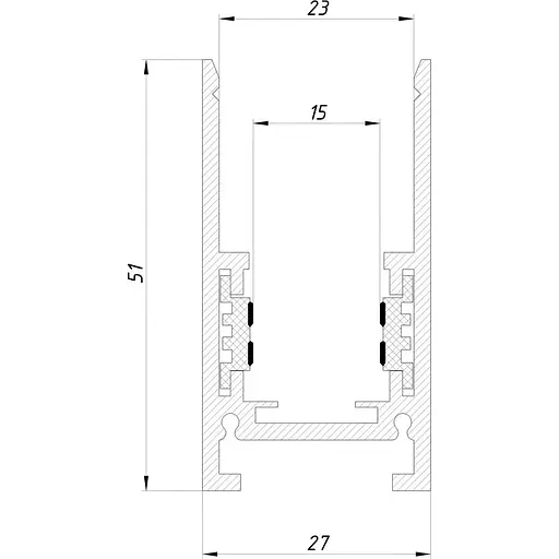 Рельс для трекового светильника Aqara Overlay Rail для H1/H1 Pro 1 м Black (107934) - фото 5