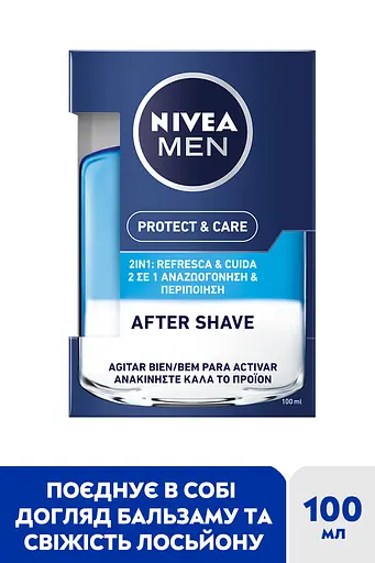 Лосьйон після гоління NIVEA MEN захист та догляд 2 в 1 Свіжість + комфорт 100 мл (88569) - фото 2
