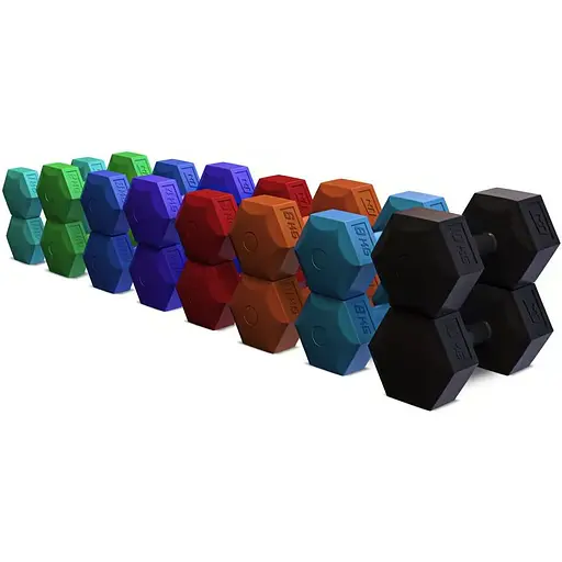 Гантелі для фітнесу композитні Hop-Sport HS-C030DS 2х3кг синій - фото 3