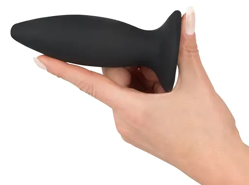 Анальна пробка Black Velvets Rechargeable Plug M 12.5 см (чорний) - фото 2