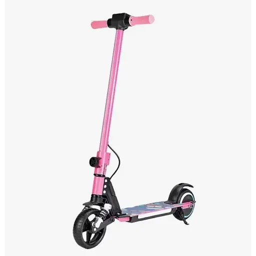 Детский Электросамокат E-Scooter ES3 LED + амортизатор Розовый - фото 7