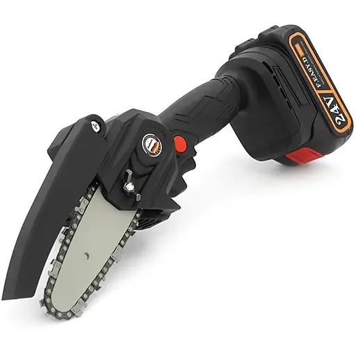 Акумуляторна ланцюгова пилка Mini Chain Saw 15cm, 24V, зарядне + 2 аккумулятори, Case