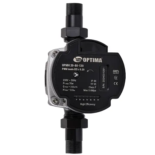 Насос циркуляционный энергосберегающий Optima PRIME UPMH 20-80AUTO 130 мм. - фото 2