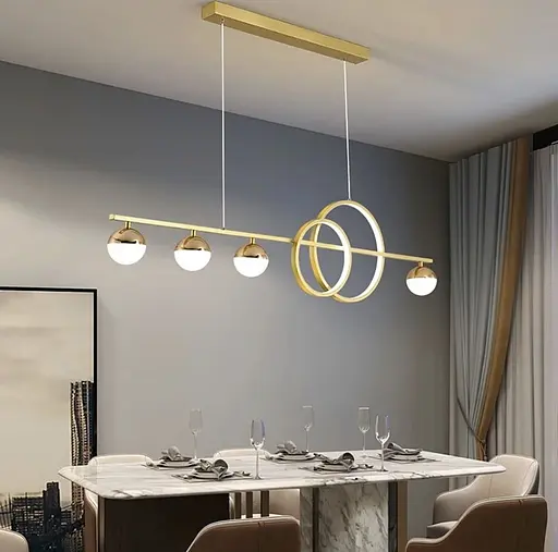 Яскрава підвісна видовжена люстра Line.F Довжина 95см - фото 1