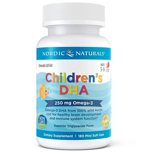 Жирные кислоты Nordic Naturals Children's DHA 250 mg, 180 капсул клубника - фото 2