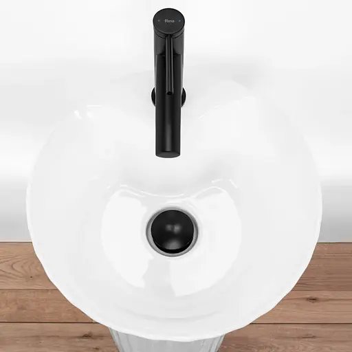 Умивальник Rea Hope white підлоговий REA-U4120, Білий - фото 3