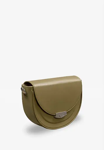 Женская кожаная сумка Kira оливковая - фото 2